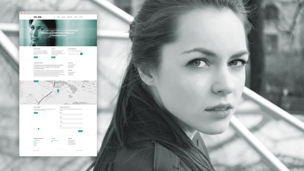 Hemsida åt neuropsykiatriska vårdgivaren Cereb.