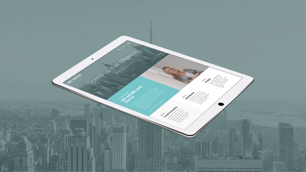 Hemsida åt due diligence-företaget GRC Watch.