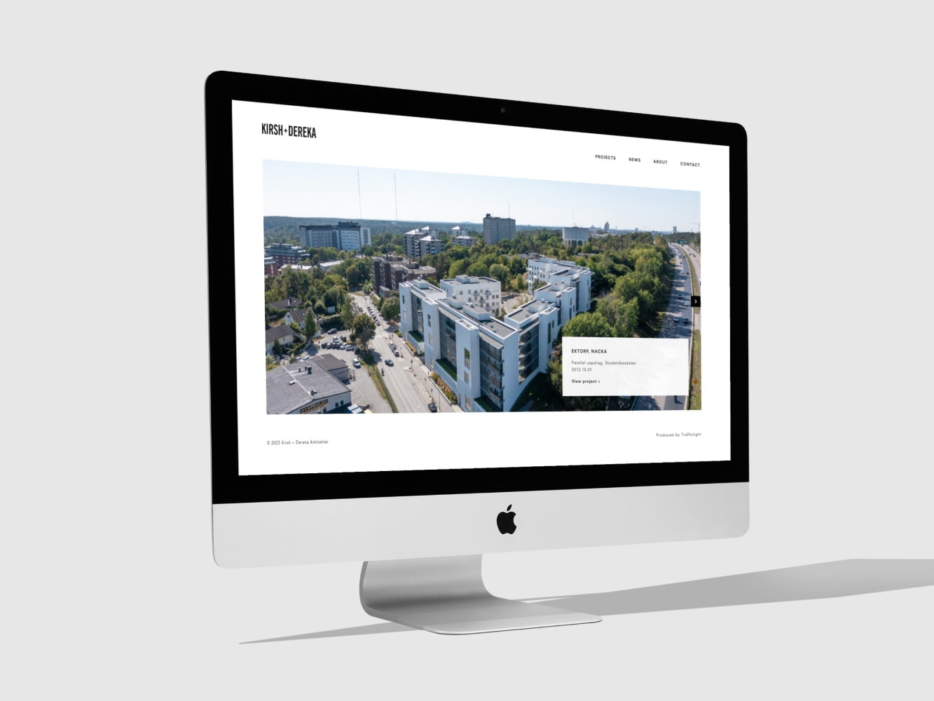 Logotype + en av våra första hemsidor. Tidlös design åt Kirsh Dereka Arkitekter.