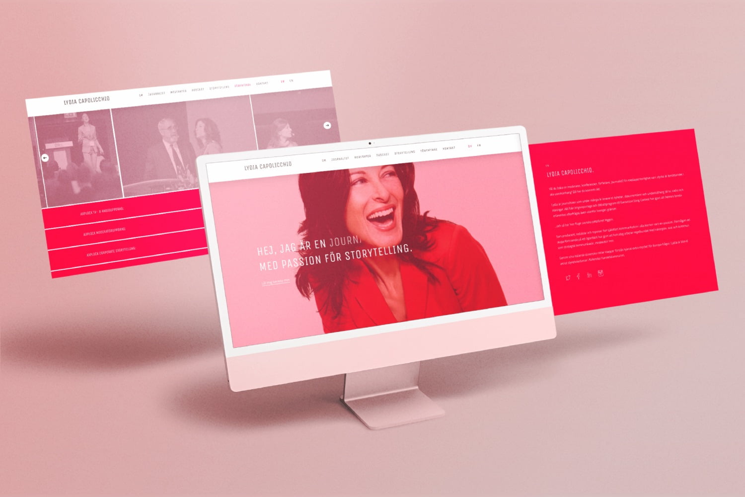 Tredje hemsidan vi byggt åt mångsidiga kommunikatören Lydia.